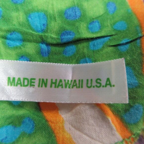 JAMS WORLD Floral Print VINTAGE Dress Sz M Artsy Tropical 90s Made in Hawaii USA - Picture 8 of 15